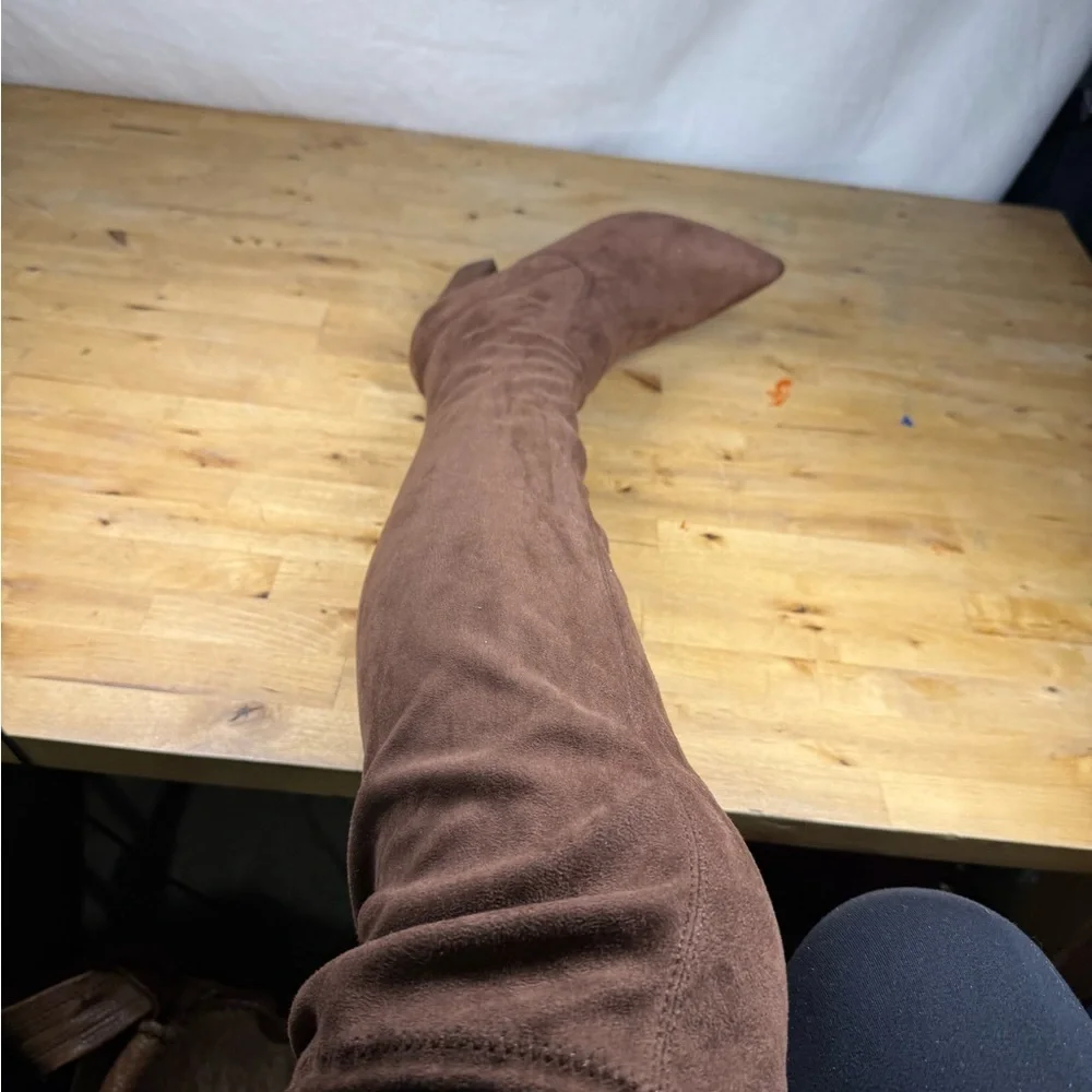 Boots Thigh Brown Over the Knee Boots Size 9.5 womens boots Thigh Boots